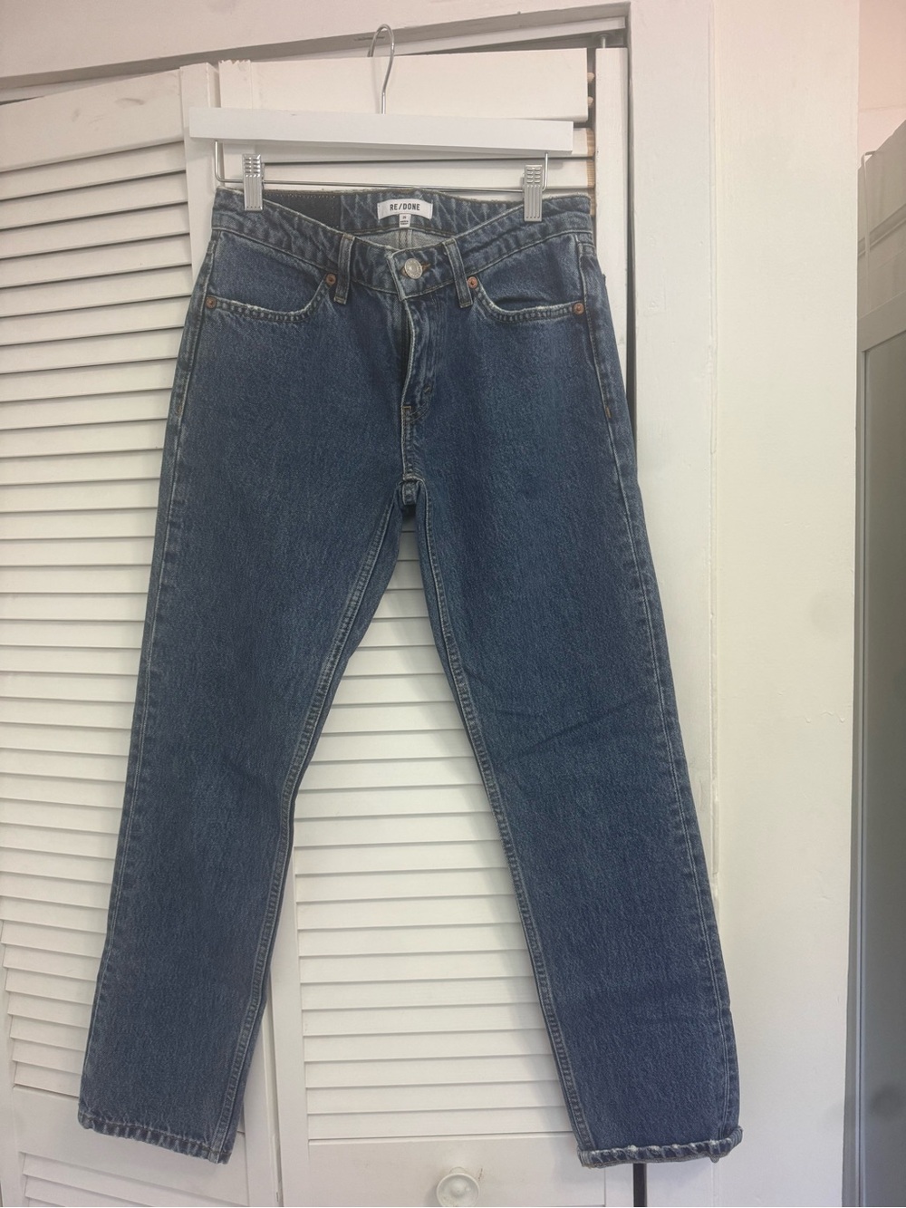 Blue low waist  REDONE Straight Leg Jeans